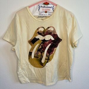 The Rolling‎ Stones Women’s Cropped Graphic Tee Size 2XL